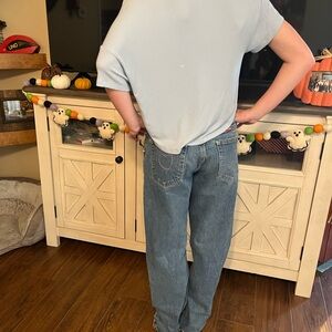 Wrangler Blue Boyfriend Jeans with hand embroidery